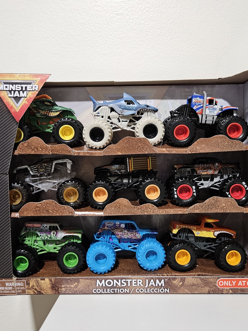 Monster Jam 9-Pack Kids Monster Truck Set - Multicolor